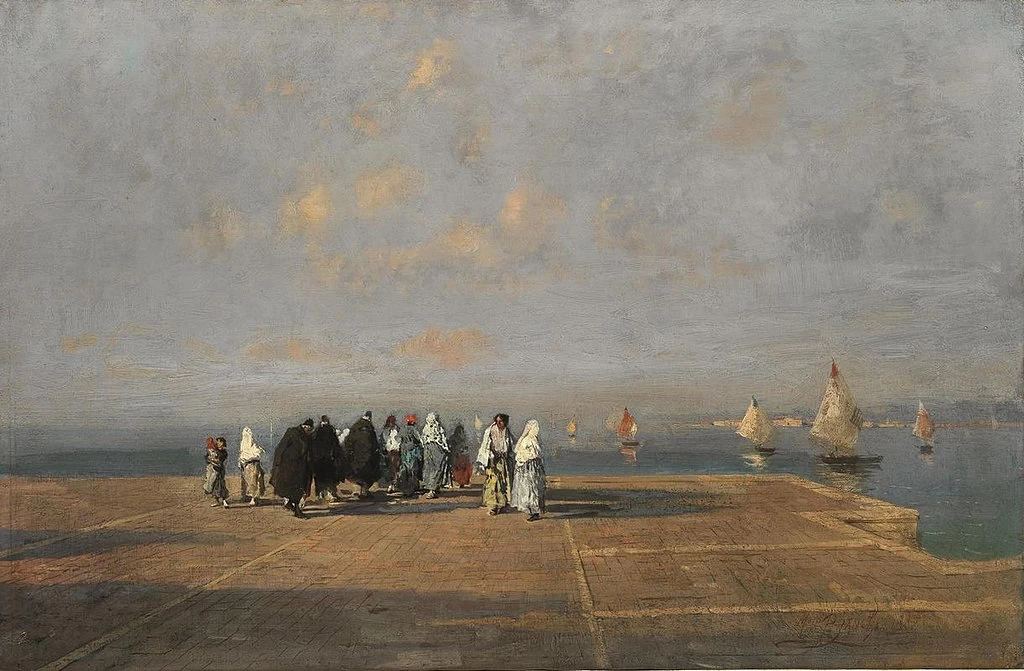 Chioggia, marina con figure